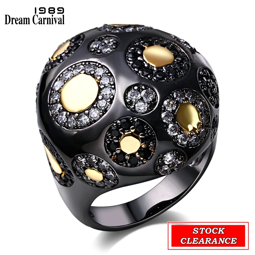 Great Bargaining Price Gothic Women Rings Stock Inventory Clearance Limited Size Quantity Black Gold ColorDreamCarnival1989