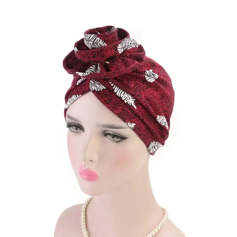 New Arrival Colorful Turban Cap Arabic Wear Elegant Evening Party Hair Accessories Hijabs Scarf Islamic Cotton Bandana for Women