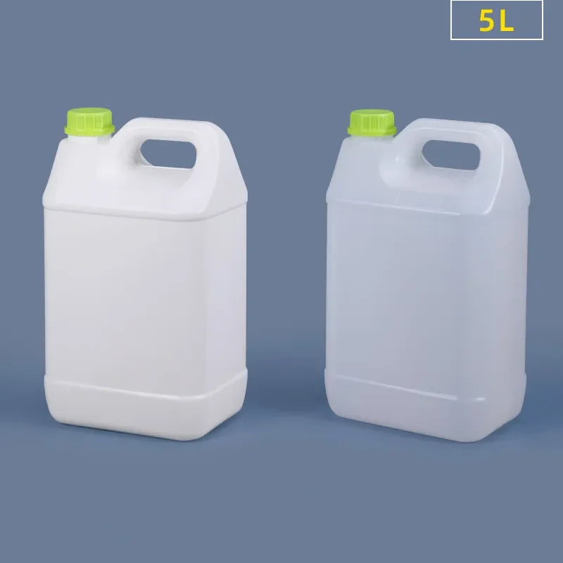 

5 Liter Plastic Airtight Bottle Food Grade Square Jerry Can HDPE Container Gel Shampoo Multipurpose Hot Sale 1Pcs Jar