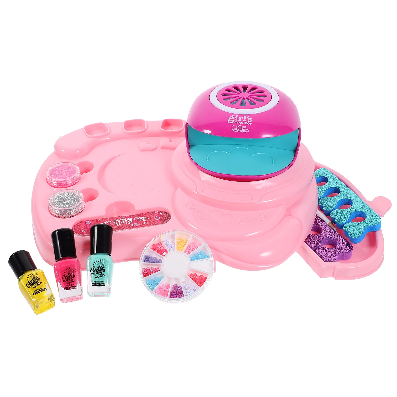 Nail Set Toy Kit for Girls Polish Funny Children’s Toys Kids Dryer Kits