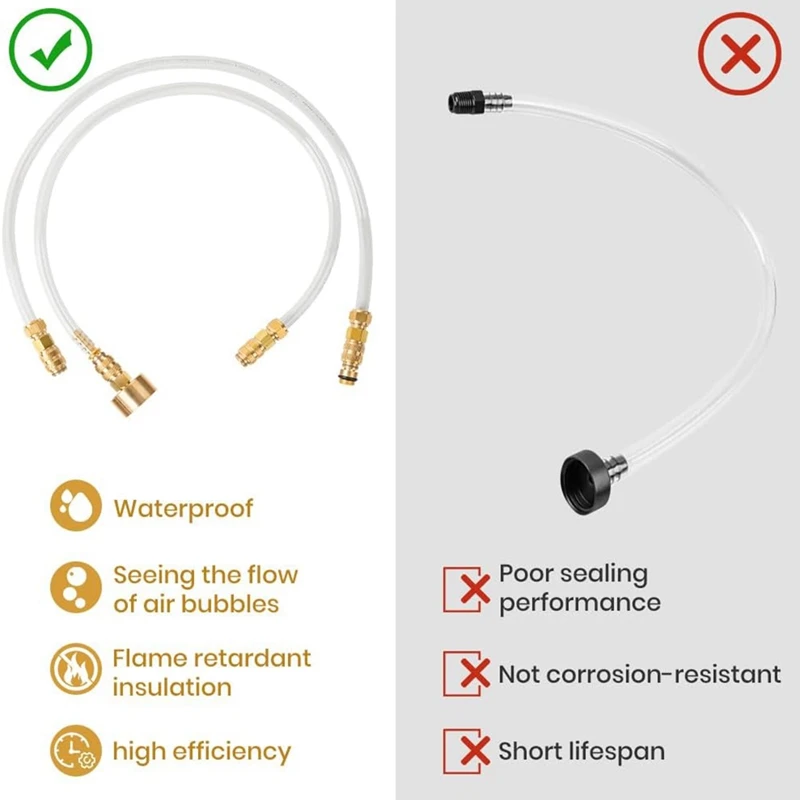 Hydraulic Steering Bleed Kit, 2PCS Includes Bleeding Kit/Fill Kit, For Sea Star All Outboard, Sterndrive & Inboard