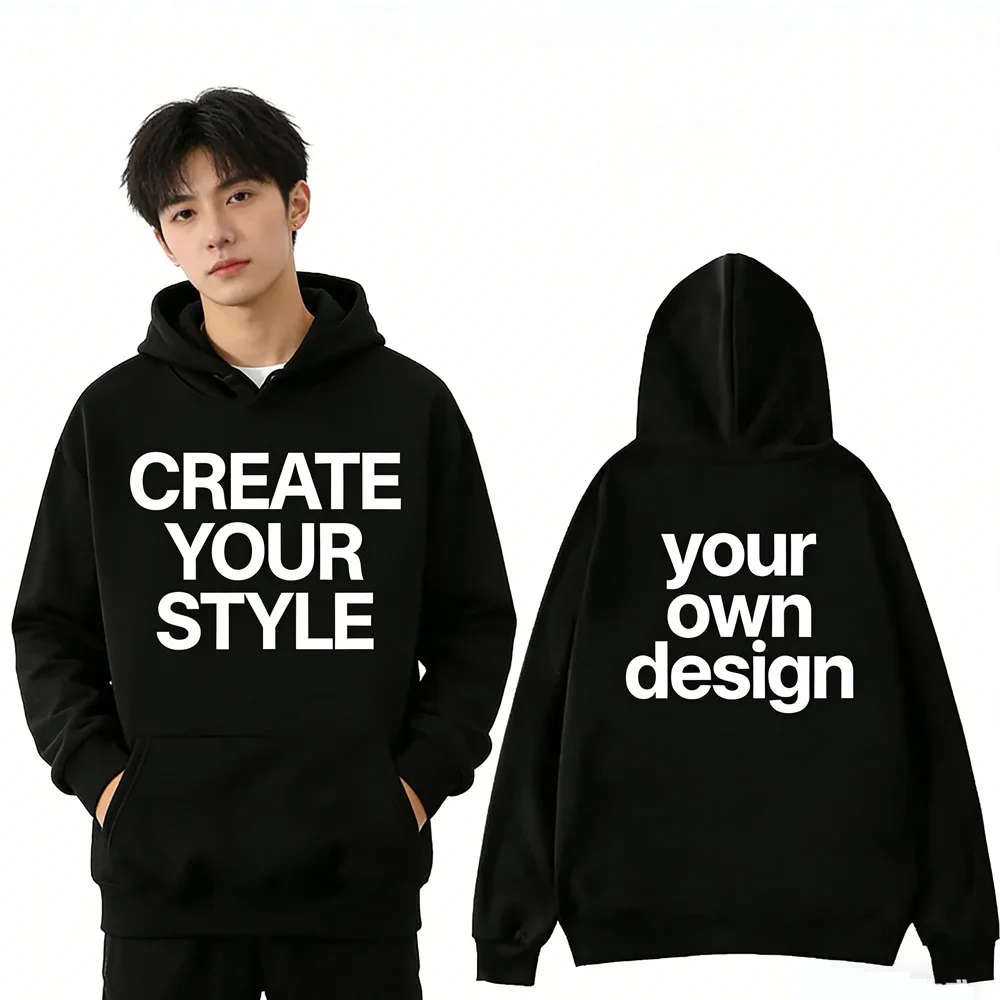 Diy Double Sided Hoodie hoodie anime sweater clothes for teens anime streetwear teen pullover hoddie designer patterned funny