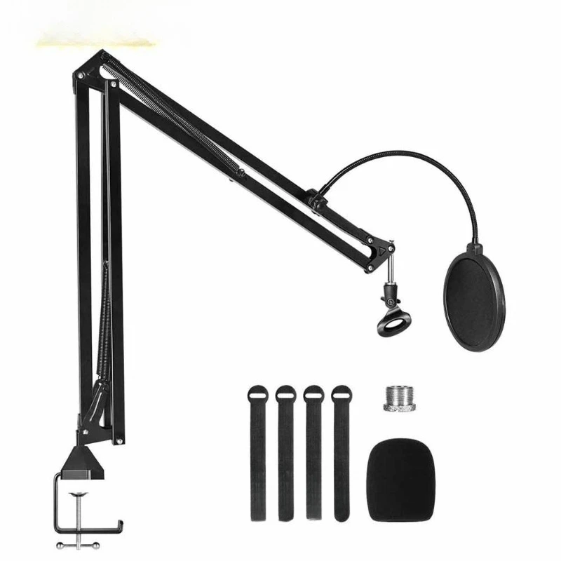 

Professional microphone adjustable desktop arm arm bracket base universal adjustable