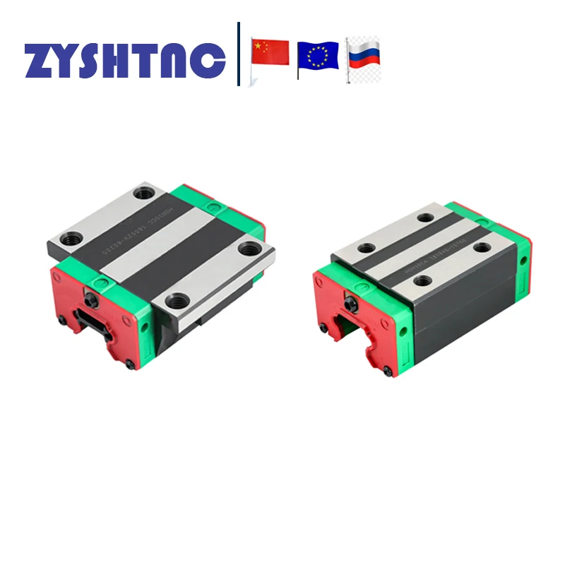 RU EUR 4pcs HGH15CA/HGW15CC HGH20CA/HGW20CC linear guide rail block match use hiwin HGR15 HGR20 with guide for CNC router