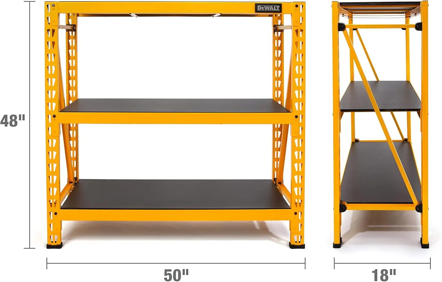 4-Foot Tall, 3-Shelf Industrial Workshop/Garage Storage Rack, Total Capacity: 4,500 Lb. (Dxst4500A)