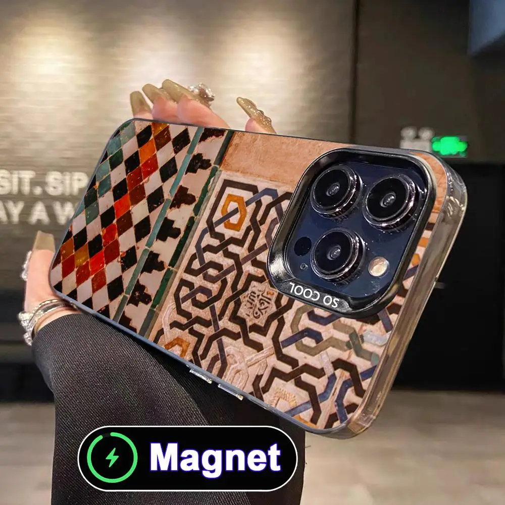 

Spain Alhambra Granada Translucent MagSafe Mobile Phone Case for iPhone 17 16 15 14 13 12 11 Air Pro Max Plus Colorful Cover