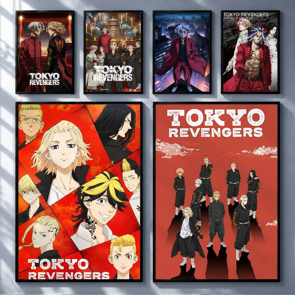 Trending Anime Tokyo Revengers Posters Premium Self-Adhesive No Residue Wall Sticker for Home Office Bar Decor