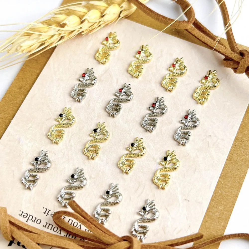 10Pcs/set Zodiac Dragon Dragon Nail Decorations Metal Nail Charms Nail Art Supplies Dragon Nail Accessories Manicure Ornaments