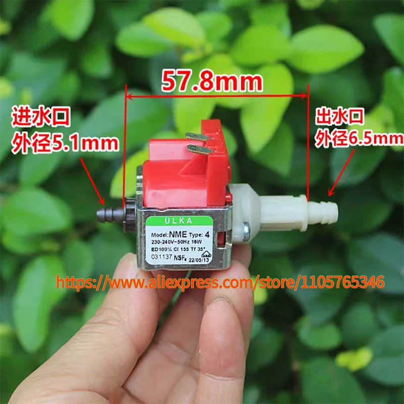 1pcs Original ULKA NME4 230-240V 50Hz 16W Electromagnetic Pump Suitable for Coffee Machine Steam Cleaning Machine