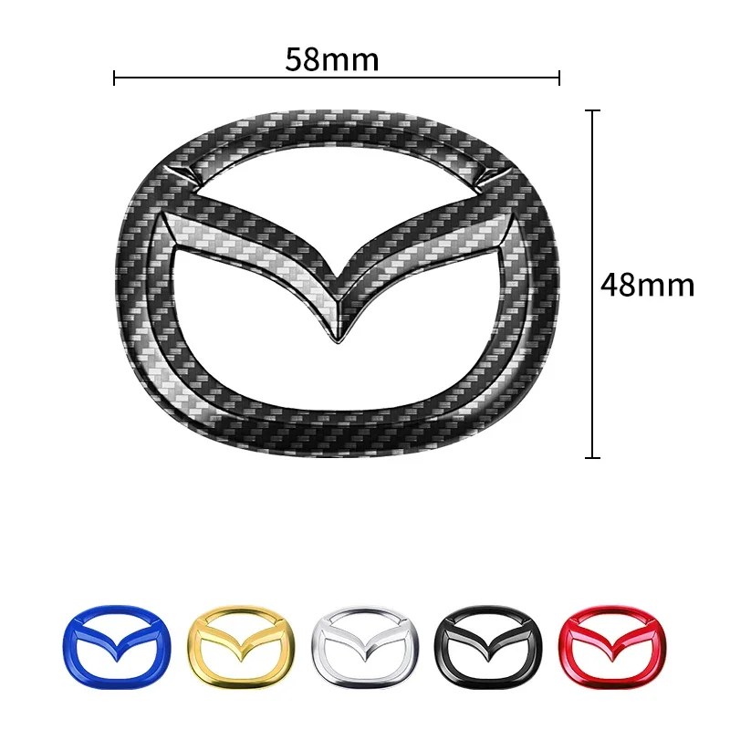 1PCS ABS Car Emblem Steering Wheel Center Decal Sticker Decoration For Mazda 3 Axela 6 Atenza CX4 CX5 Badge Accessories Interior