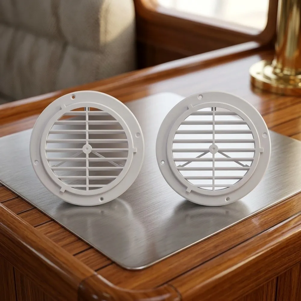 White for rv AC Vent Cover 2 Pack 164mm DIA 18mm Thick PP Plastic for rv Air Conditioning Vent Fit For Most Models