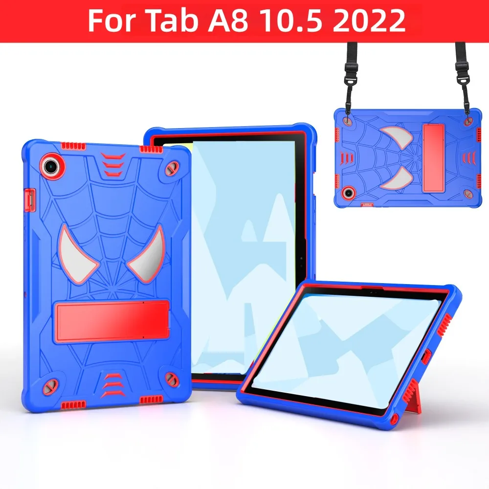 

Tablet Case for Samsung Tab A8 10.5inch 2022, Built-in Stand, Drop and Scratch Resistant, with Shoulder Strap,color-block design