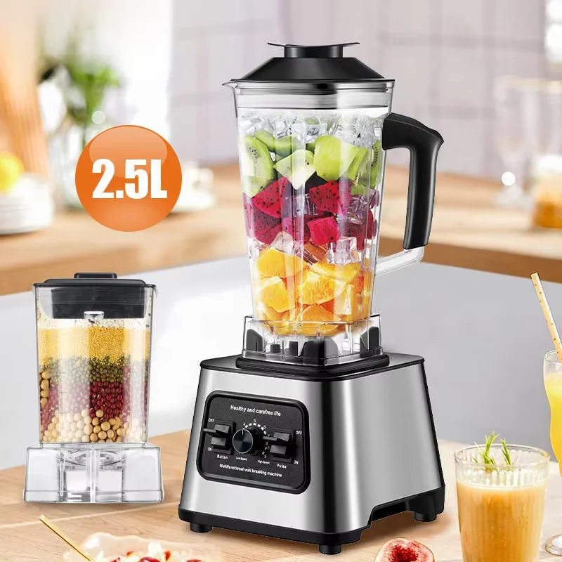 Professional Blender Multifunctional 2.5L Large Capacity 2-in-1 Food Processing Combination  Juicer