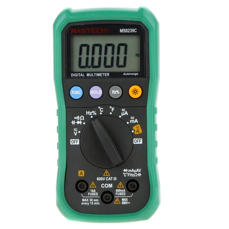 MASTECH MS8239C Digital Multimeter AC DC Voltage Current Capacitance Frequency Temperature Tester Auto range Handheld 3 3/4