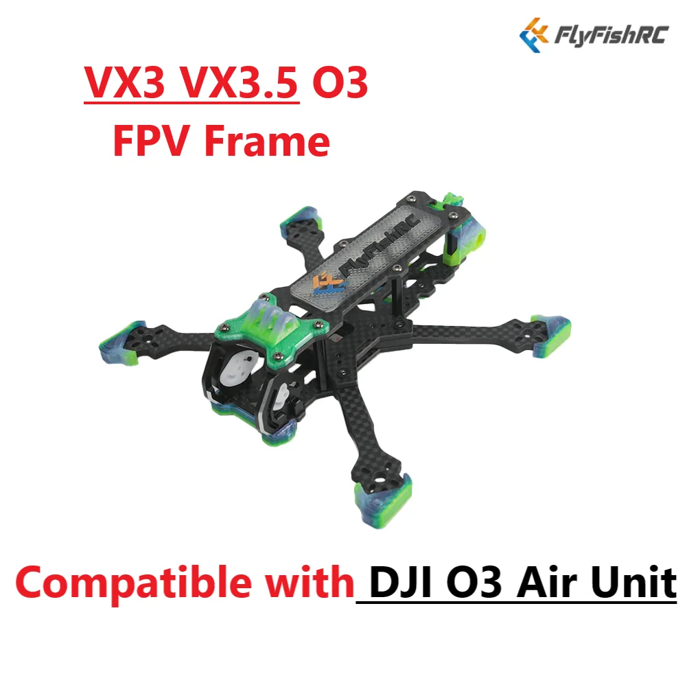 

FlyFishRC Volador VX3 VX3.5 O3 FPV Frame 3inch 3.5inch Compatible with DJI O3 Air Unit For FPV RC Freestyle Quadcopter Kit