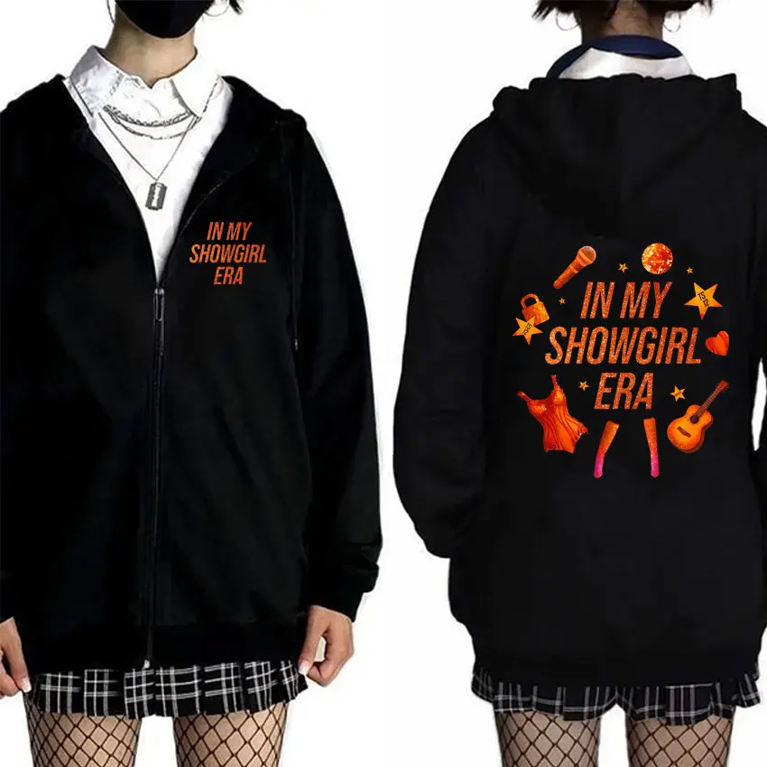 

The Life of A Showgirl Album 2025 Zipper Hoodie Men Women Fashion Pop Music Zip Up Jacket Coat Unisex Casual Oversized Hoodies