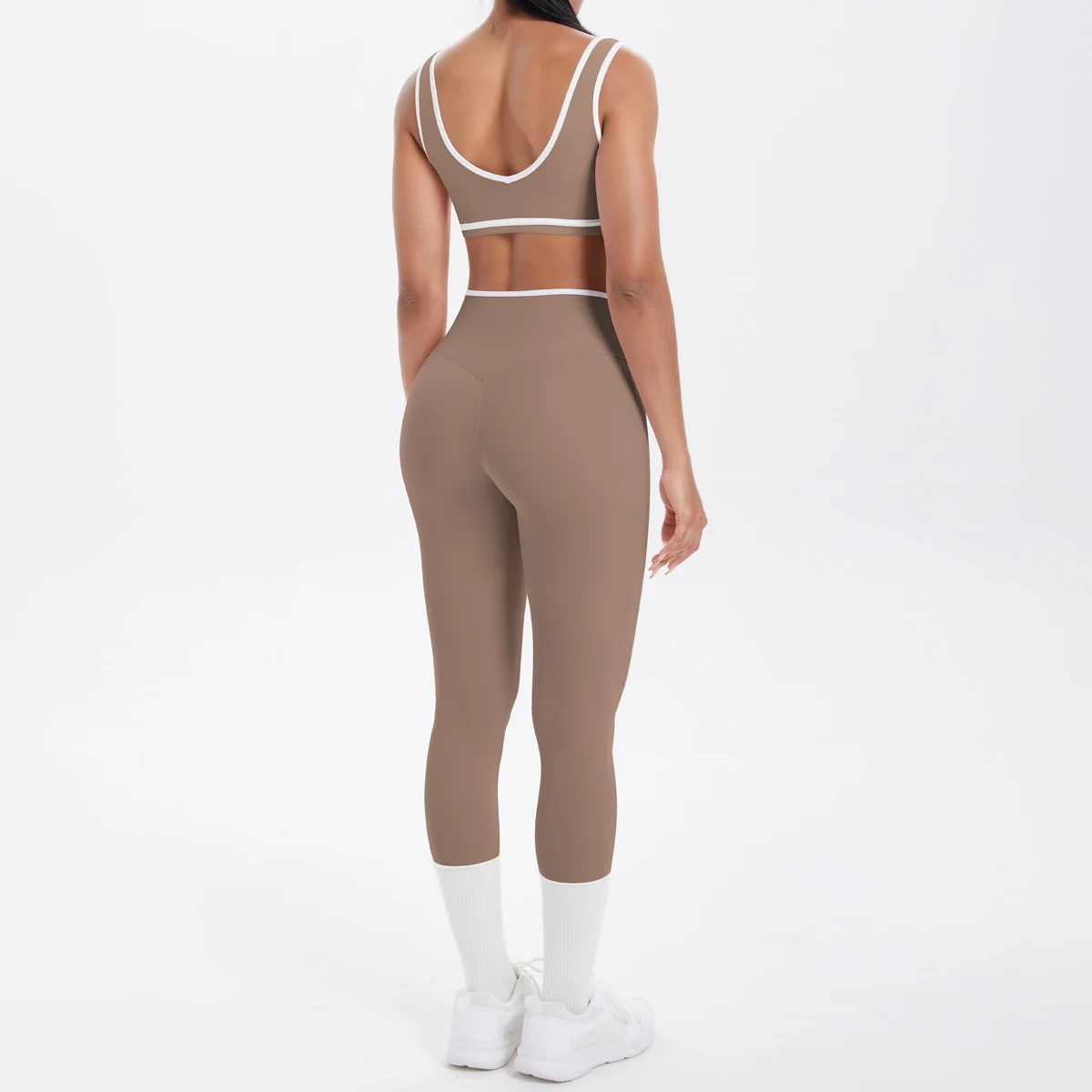 Damen-Sport-BH, Yoga-Hosen-Set, schnell trocknende Leggings, Fitness, Sport, Sommer, Yoga-Top, Push-Up, hoch taillierte Yoga-Sport-Leggings – Detail 23