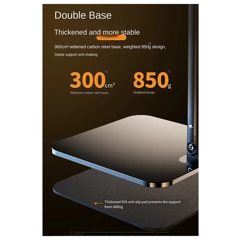 حامل SR-تابلت قابل للتعديل للمكتب والكمبيوتر اللوحي المحمول والهواتف الذكية 360 درجة °   حامل الكمبيوتر اللوحي الدوار، متين وسهل التركيب