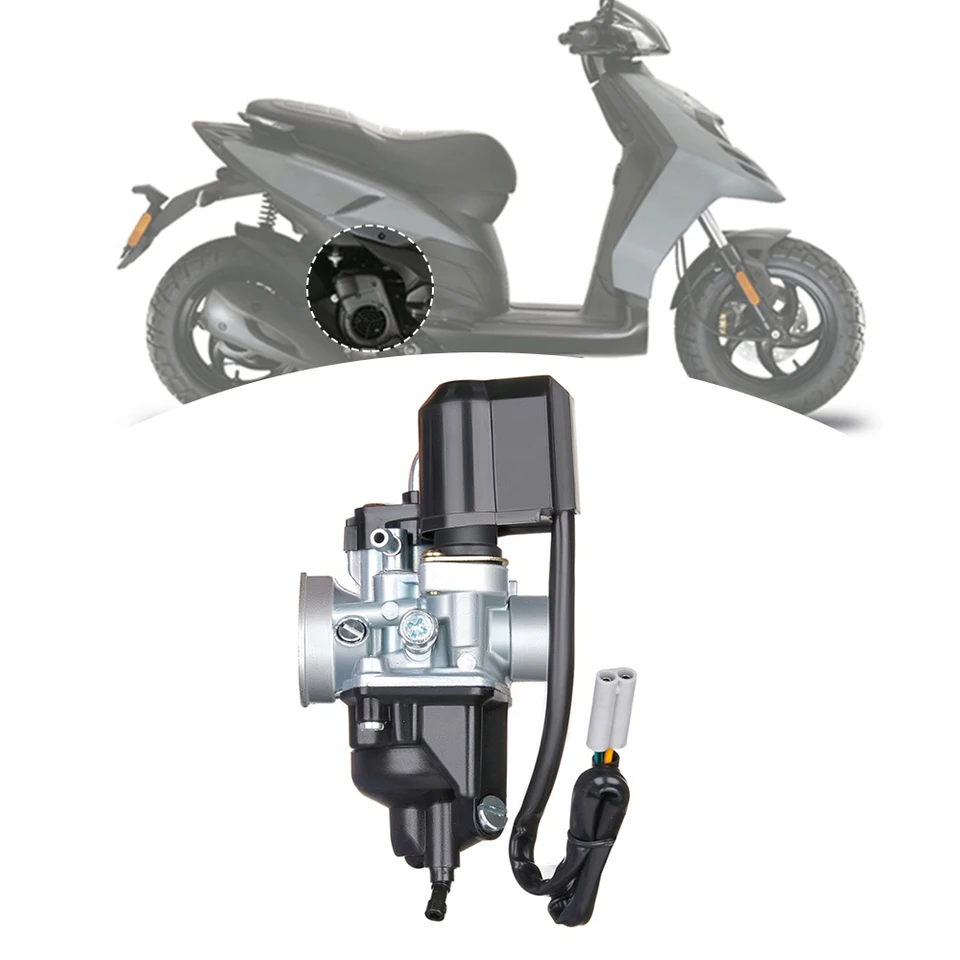 Carburatore 17,5 Mm Compatibile Con Piaggio NTT 50, Storm 50 (2 Tempi) – Con E-Choke E Raccordo Gas