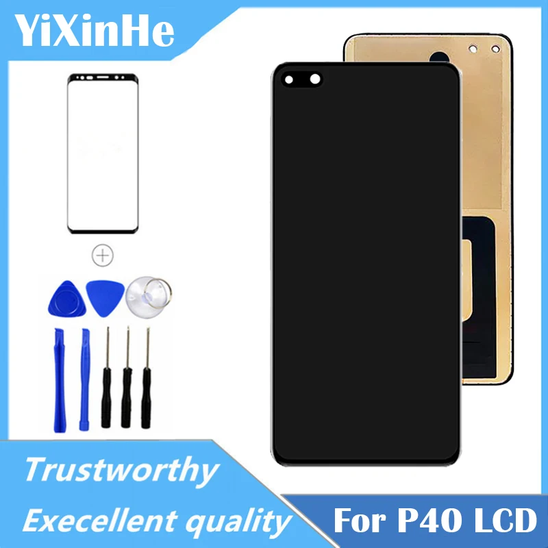 100% Test  TFT For Huawei P40 ANA-AN00 TN00 NX9 LX4 LCD Display Touch Screen Digitizer Assembly