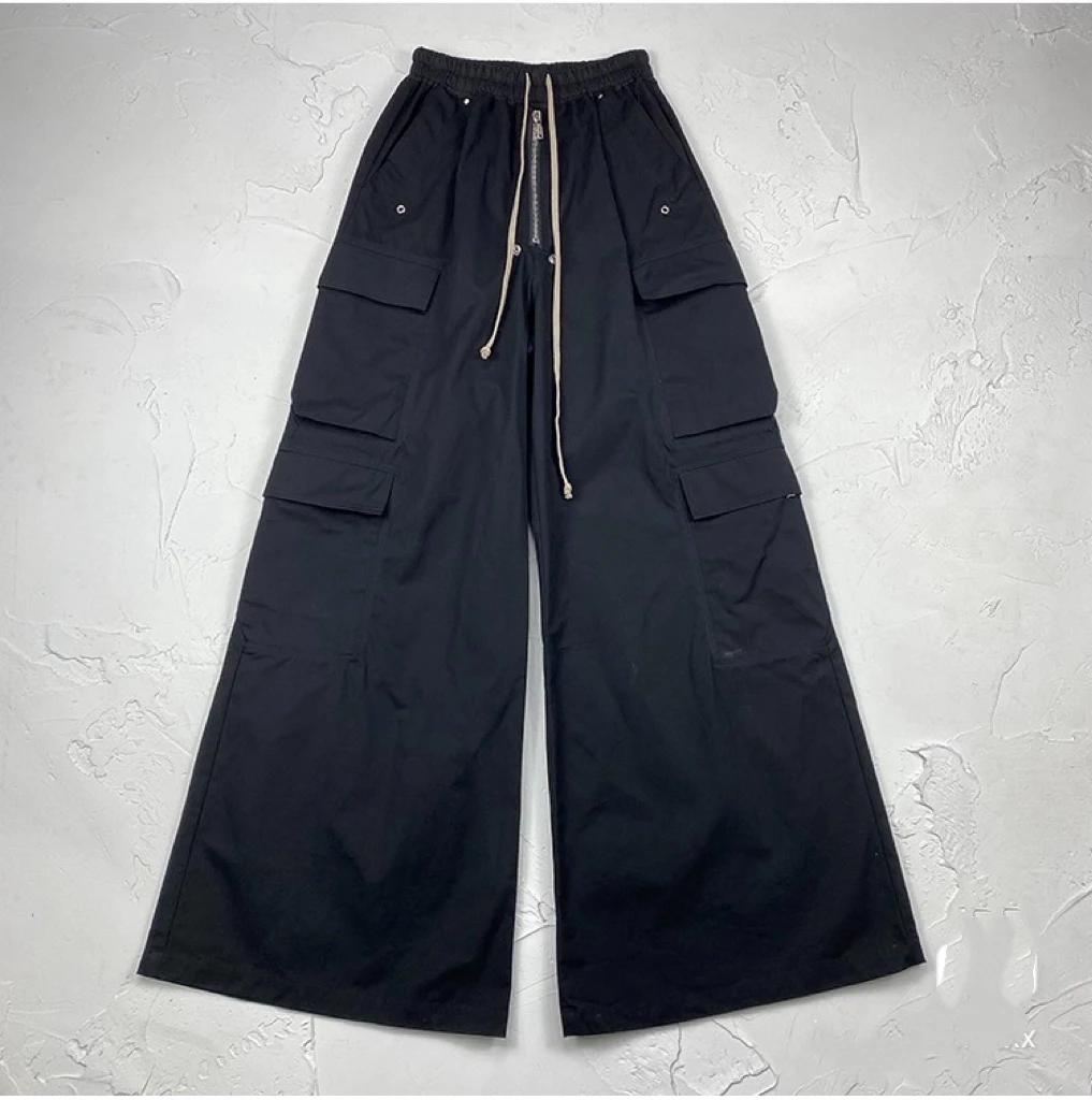 

American High Street RO Sle GethBela Men's Wide Leg Work Pants Faionable k Bell Bot Casual Trousers for Youth