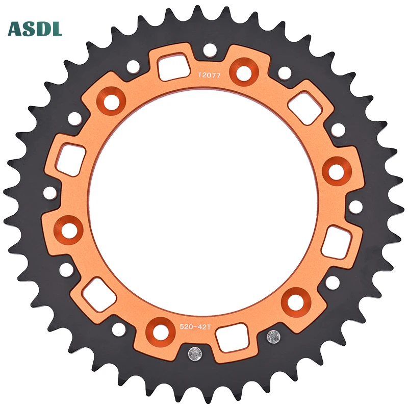 42T Motorcycle Steel Aluminum Composite Rear Sprocket For KT/M 125 200 300 EXC 400 Duke 625 640 LC4 690 SMC Rally 701 Supermoto