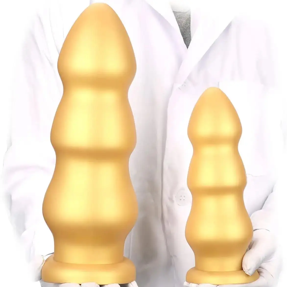 

Gienocy Gold Silicone XXL Huge Dildo Analdildo with Thick Anal Beads Butt Plug Dildos Vaginal Prostate Massage Stimulation Sex T