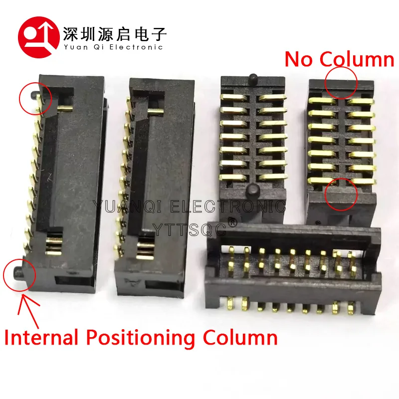 DC3 IDC Box heads 1.27mm SMT JTAG Connector 2*5 10P/12/14/16/20/30/40/80/100 Pin do zewnętrznej kolumny pozycjonowania gniazdo żeńskie