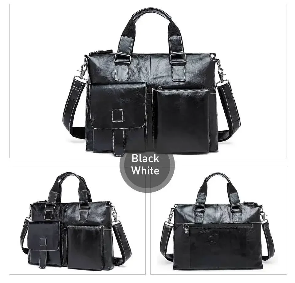 retro casual men\'s handbag, official document cover layer, cowhide men\'s shoulder bag, crossbody bag Genuine leather men\'s bag