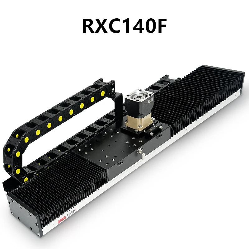 Módulo lineal QRXQ RXC140F personalizado, motor de rodamiento de estante de engranajes CNC, sistema de rieles lineales de carga útil pesada de 100mm-10000mm, Motor QRXQ