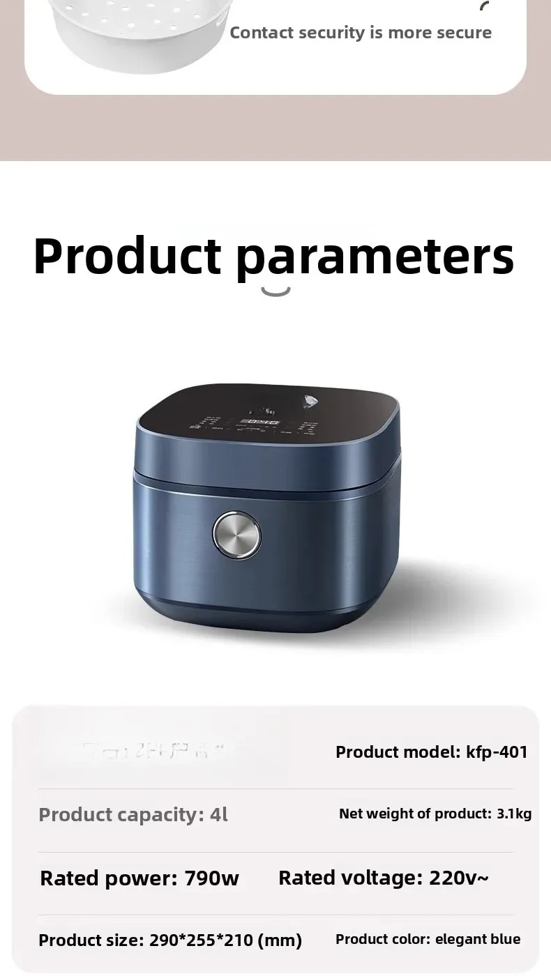 Rijstkoker huishoudelijke intelligente elektromagnetische verwarming 4L kookpot met grote capaciteit multifunctionele waterkoker galrijstkoker