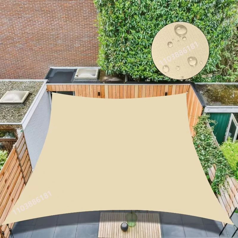 Outdoor sunshade sail, polyester waterproof and UV resistant sunshade umbrella, sunlight sunshade umbrella, used for terraces