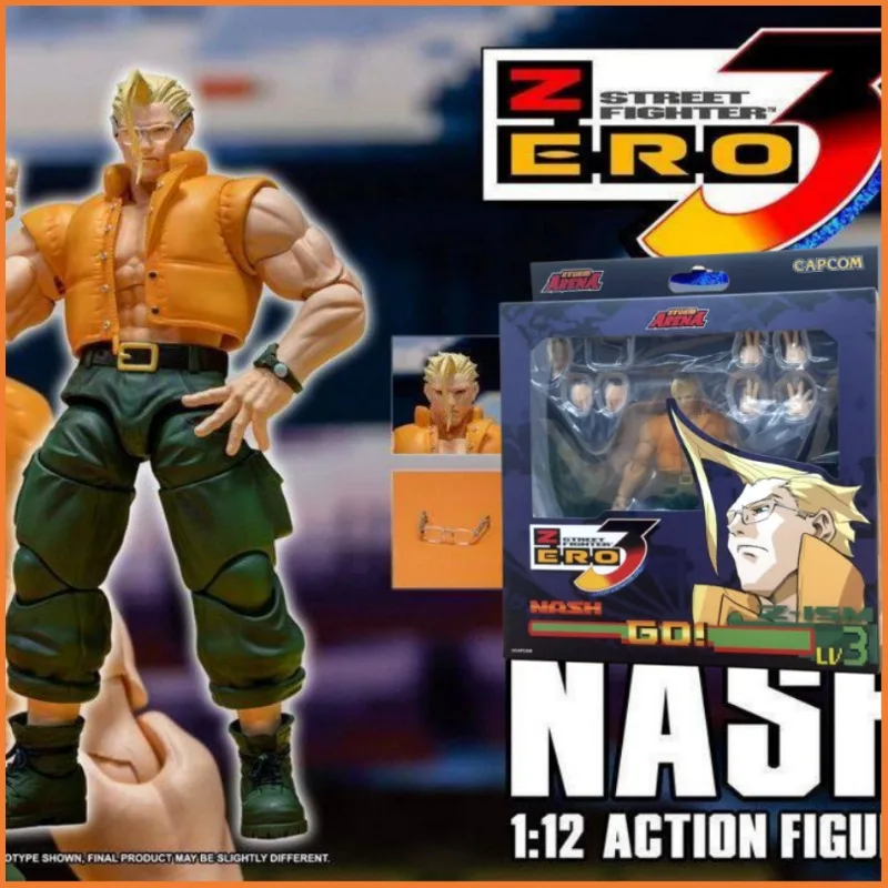 

2026 NEW IN STOCK STORM TOYS Street Fighter Alpha3 Nash 1/12 Movable Figure Double Head Carving Accessories Model Gift