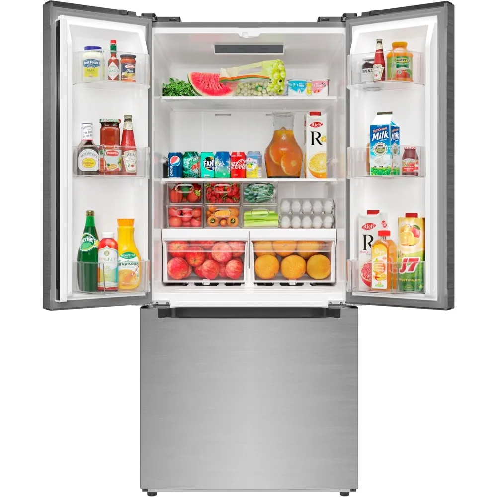 30-Inch and 18.5 cu. ft. Counter Depth French Refrigerator with Three Doors and Deep