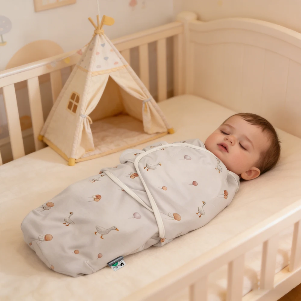 0-6Months Newborn Baby Sleeping Bag Summer Thin Soft 100% Cotton Comfort Newborn Swaddle Wrap Anti Startle Baby Sleepsack