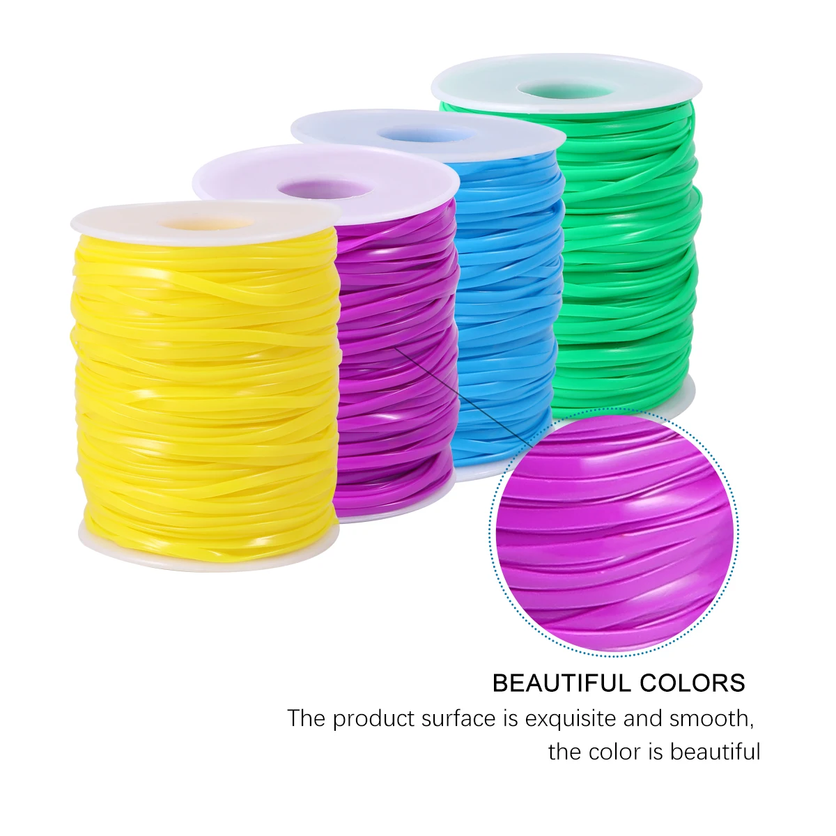 4 لفات بولي كلوريد الفينيل المنسوجة حزام مسطح DIY بها بنفسك الحرفية صنع المجوهرات التفاف قطاع التعبئة اكسسوارات الديكور الفرقة أخضر أصفر أرجواني أزرق #5