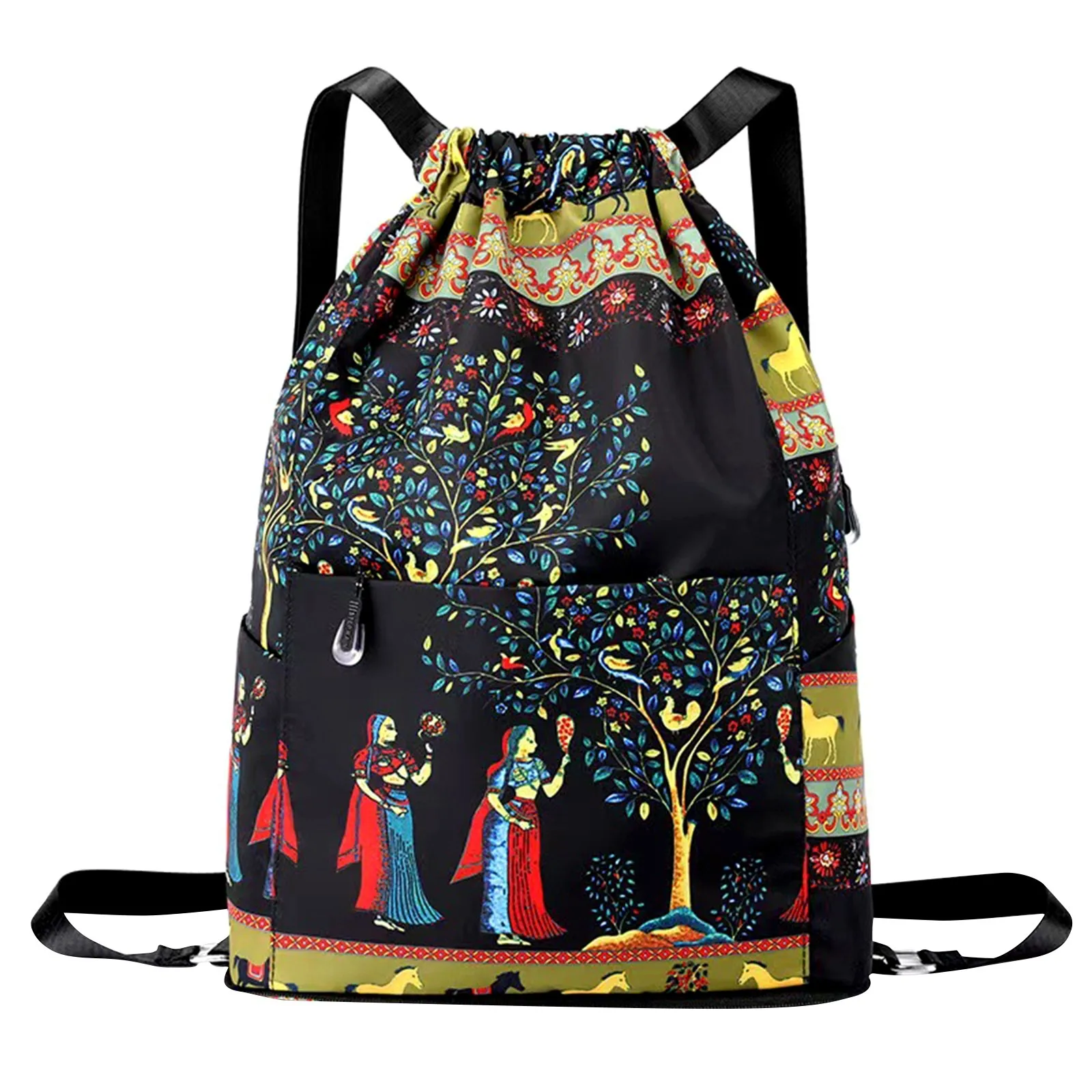 

Drawstring foldable large capacity dry-wet separation travel sports backpack sports lightweight backpack fashion gym bag