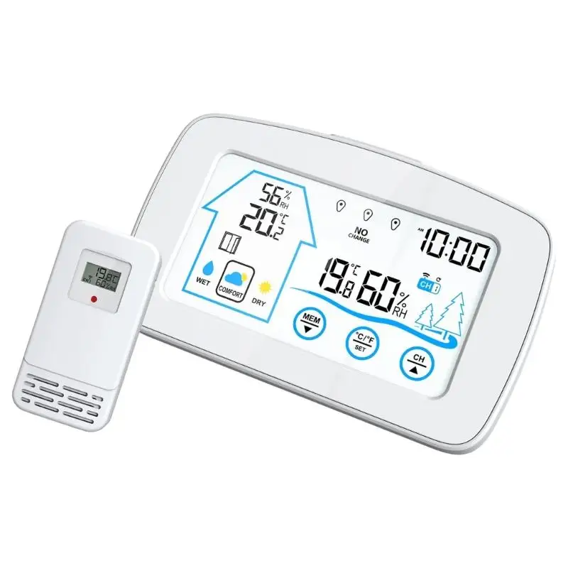 652F 디지털 온도 습도 모니터 실내 실외 컬러 디스플레이 추세 분석