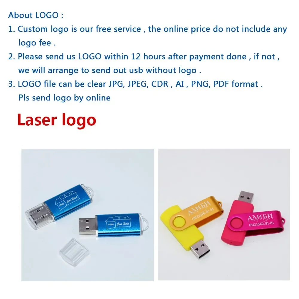 100 قطعة/الوحدة سعر الجملة المعادن usb 2.0 فلاش حملة 4GB 8GB 16GB usb بندريف 32GB 64GB usb ذاكرة عصا شعار مخصص الهدايا