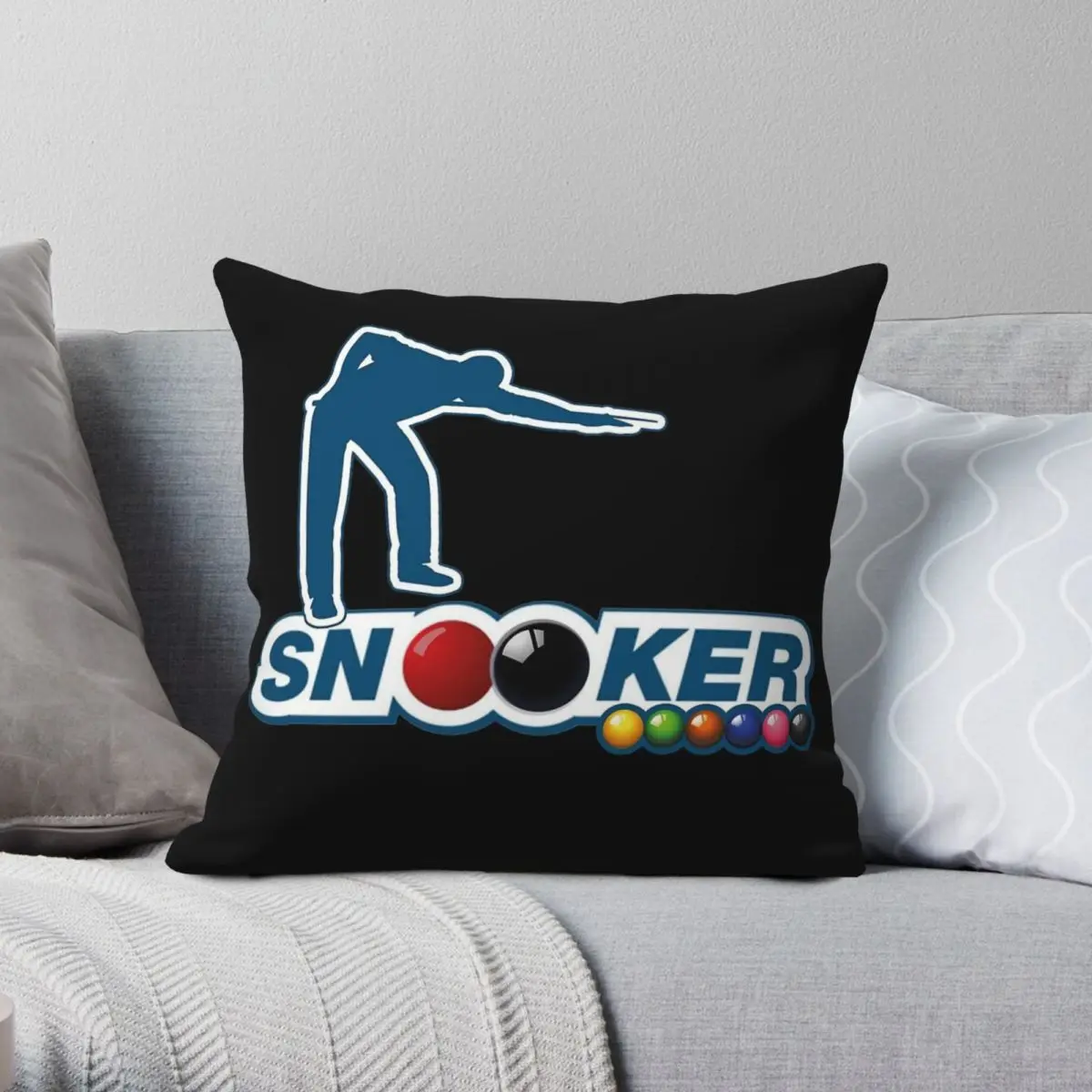 Snooker Player Square Pillowcase Polyester Linen Velvet Printed Zip Decorative Pillow Case Room Cushion Cover 18