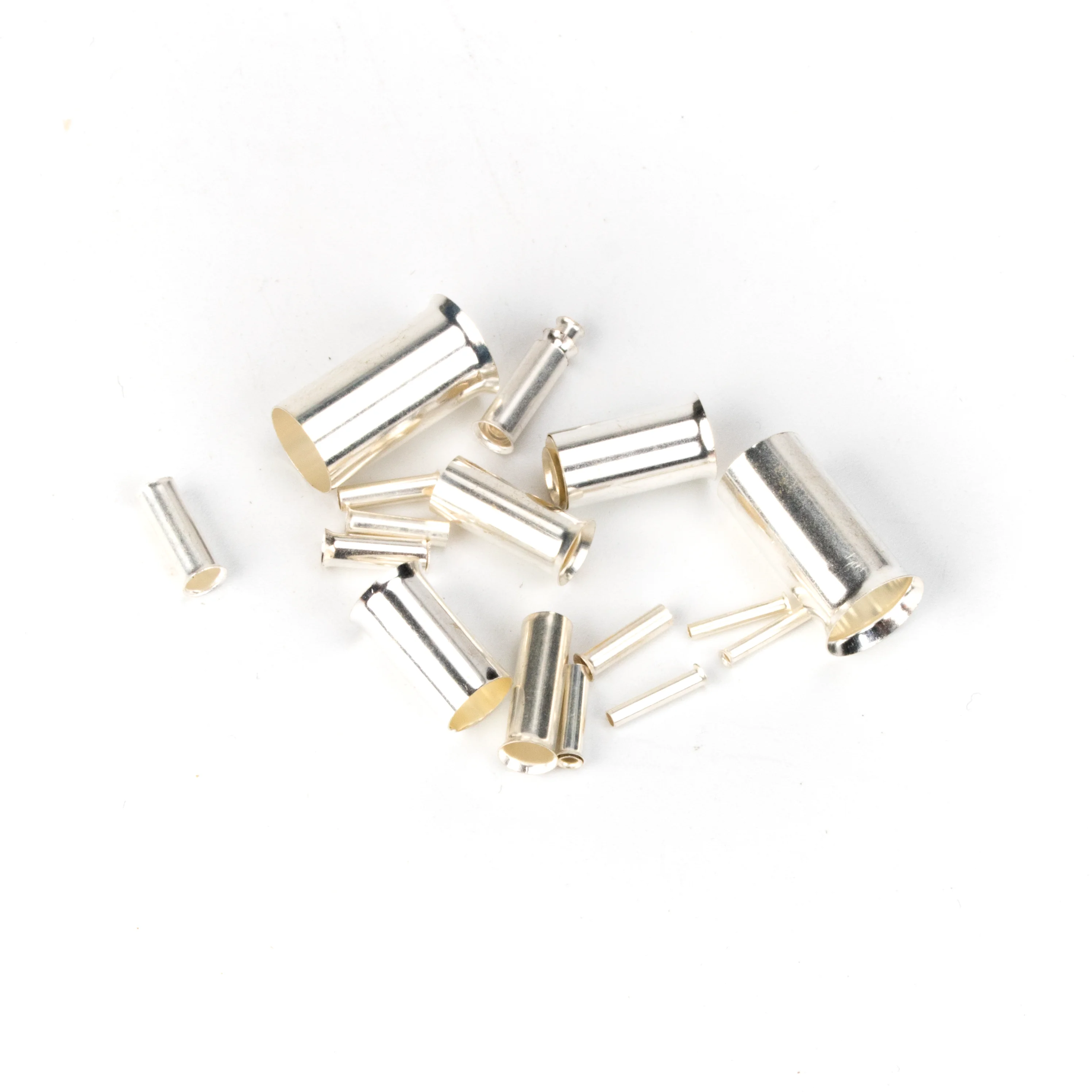 100PCS EN2512 2.5mm² 14AWG Non-Insulated Wire Connector Ferrules Electrical Cable Terminal Copper Bare Tinned Crimp Terminal