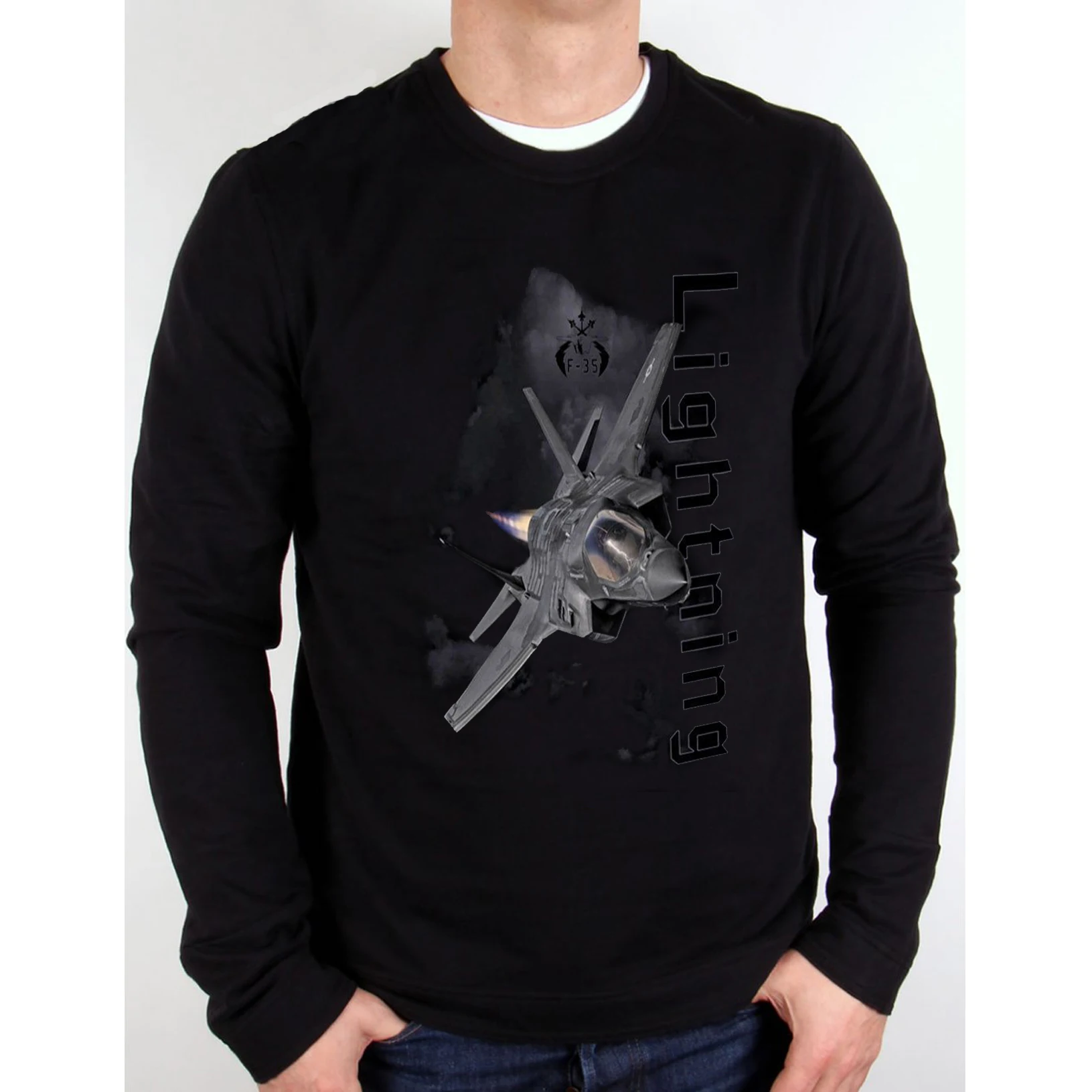 

Vintage F-35 Lightning Joint Strike Fighter Military Aviation Sweatshirts New 100% Cotton Comfortable Casual Mens Clothing