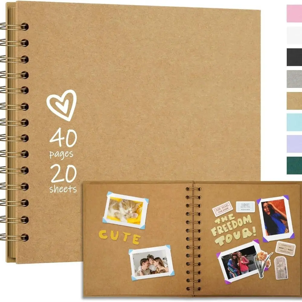DIY Handmade Kraft Paper Scrapbook Graffiti Creative Commemorative Album Simple Multifunction Photo Album Family