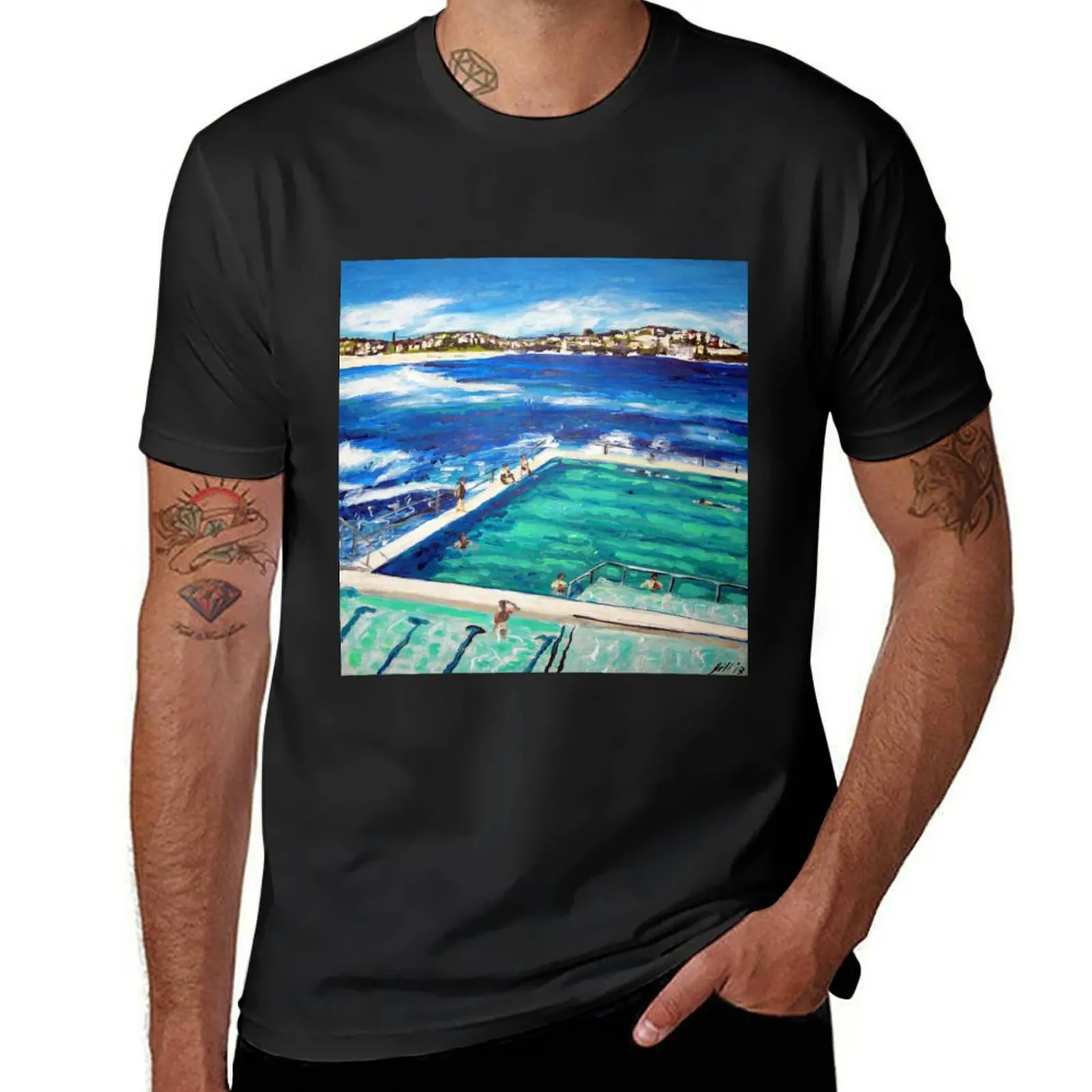 

Bondi Icebergs Summer T-Shirt animal prinfor boys vintage vintage clothes mens funny t shirts