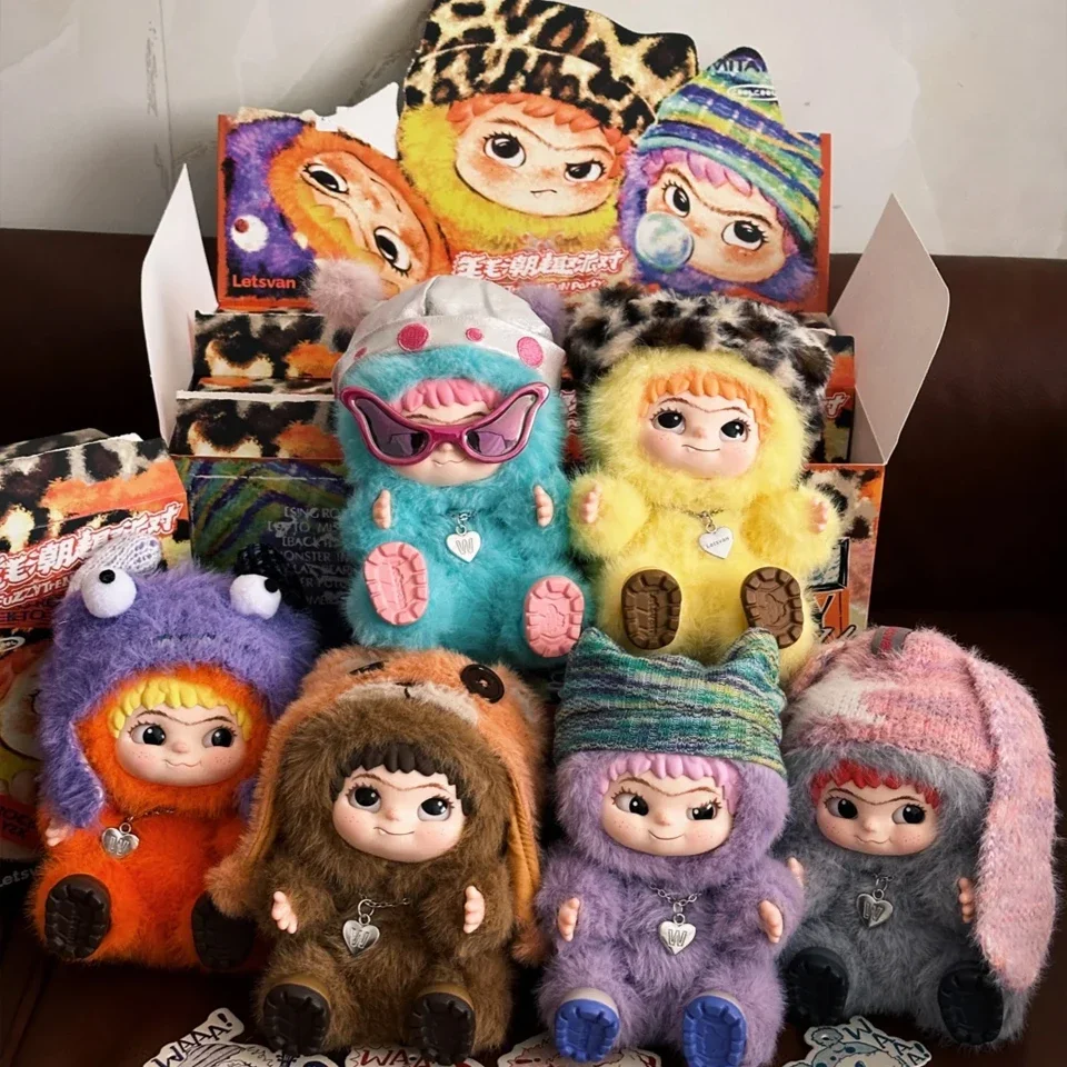 

2025 Autumn Plush Doll Wokuku Generation Plush Fun Party Series Blind Box Wokuku Handcrafted Plush Doll Fashion Play Keychain