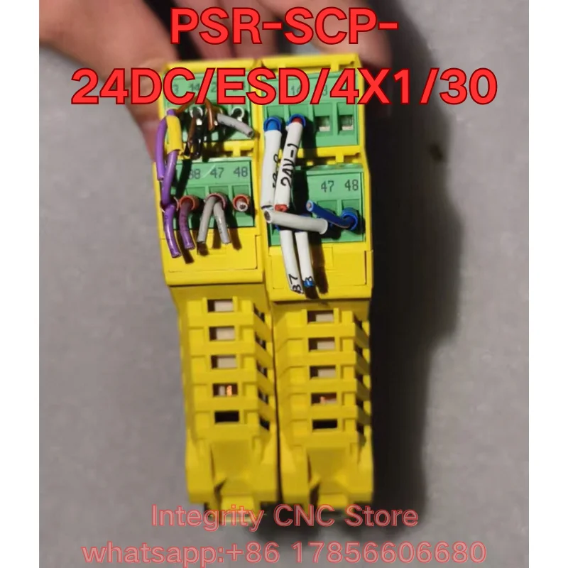 Second-hand PSR-SCP-24DC/ESD/4X1/30 safety relay function test is normal