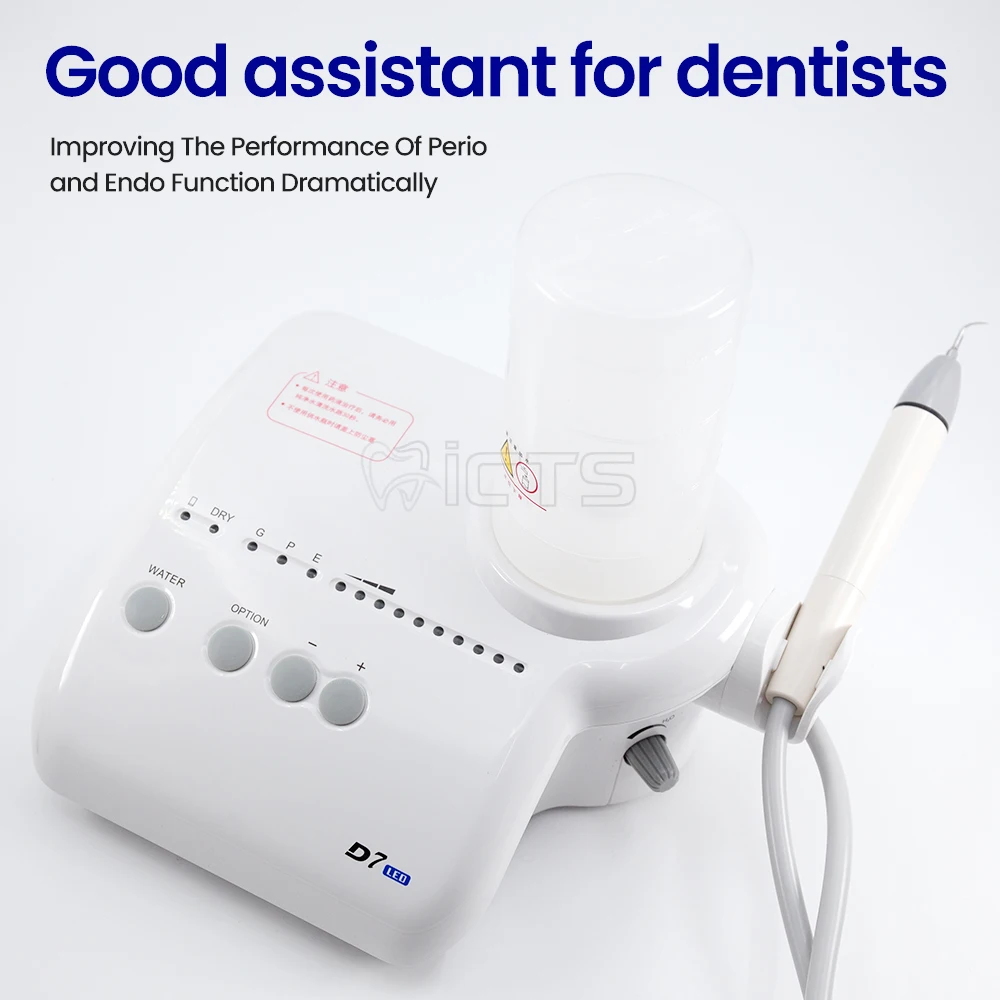 D7 Ultrasonic Scaler: Oral Health with Auto Water Supply, Anti-Rot Material & Clinical Solution Compatibility for Endo & Perio