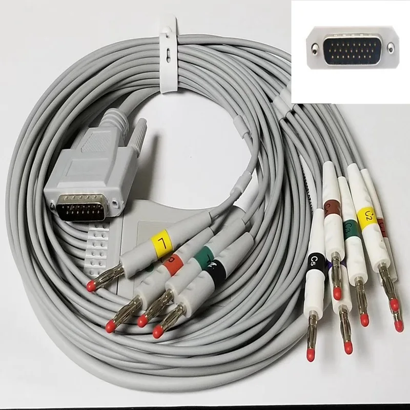 12 Lead Integrated Connection Wire 26Pin 4.0mm Banana Plug EU Standard Fit 120 Device