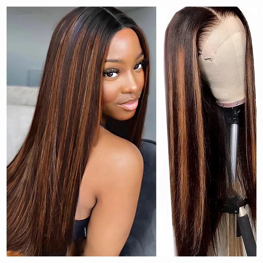 

200 Density 13x6 HD Lace Front Wigs Human Hair FB 30 Straight HD Transparent Lace Frontal Brazilian Wigs for Women