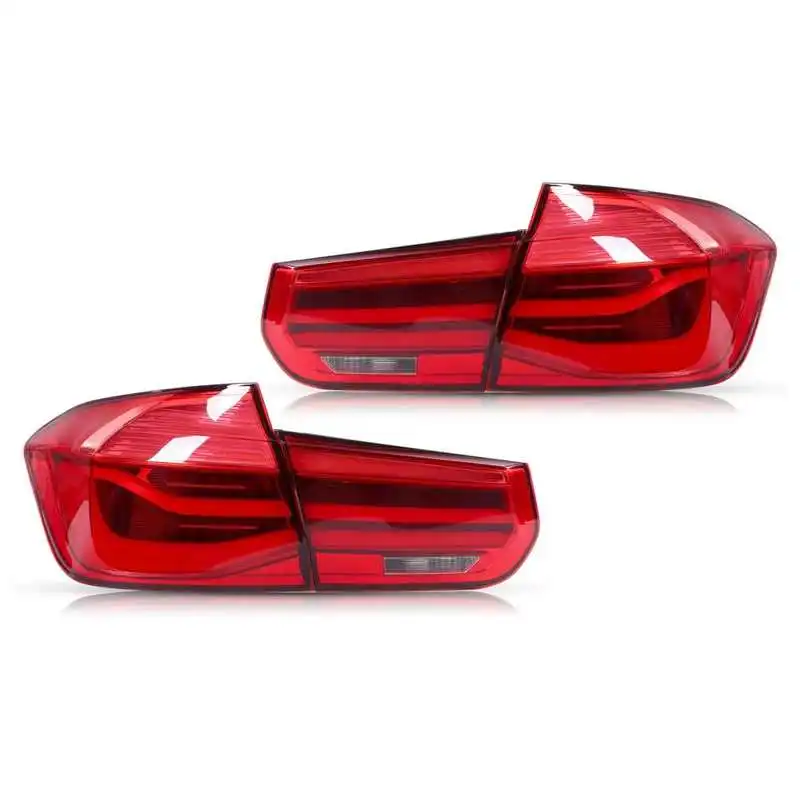 Full LED Dynamic Tail Lights Red Lens Rear Turn Signal Brake Lamp Fit for BMW 3 Series F30 M3 F80 2012‑2019